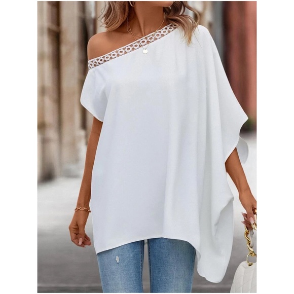 015 One Shoulder Batwing Blouse - Picture 4 of 9